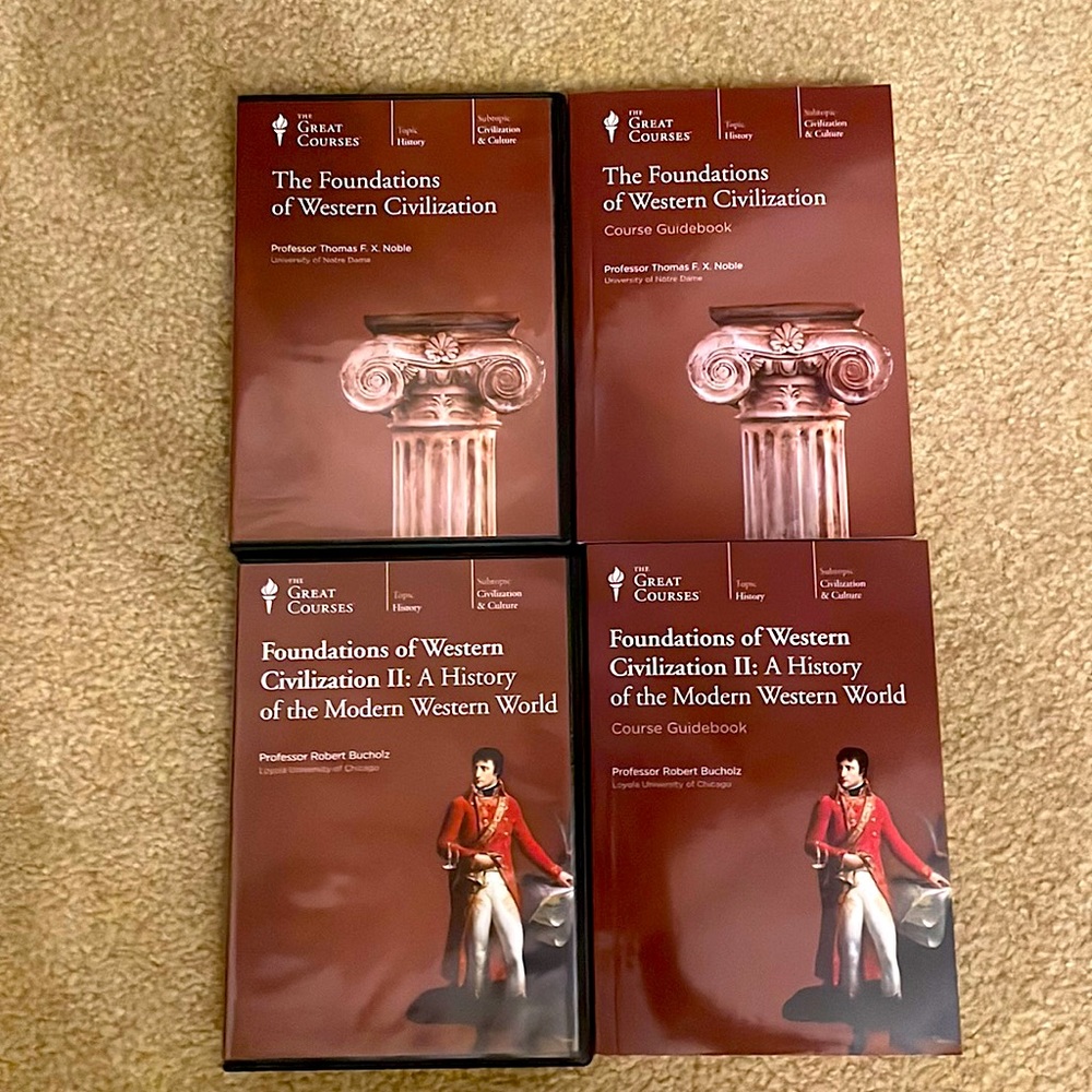 The Great Courses Foundations of Western Civilization 1 & 2 DVD and guide book